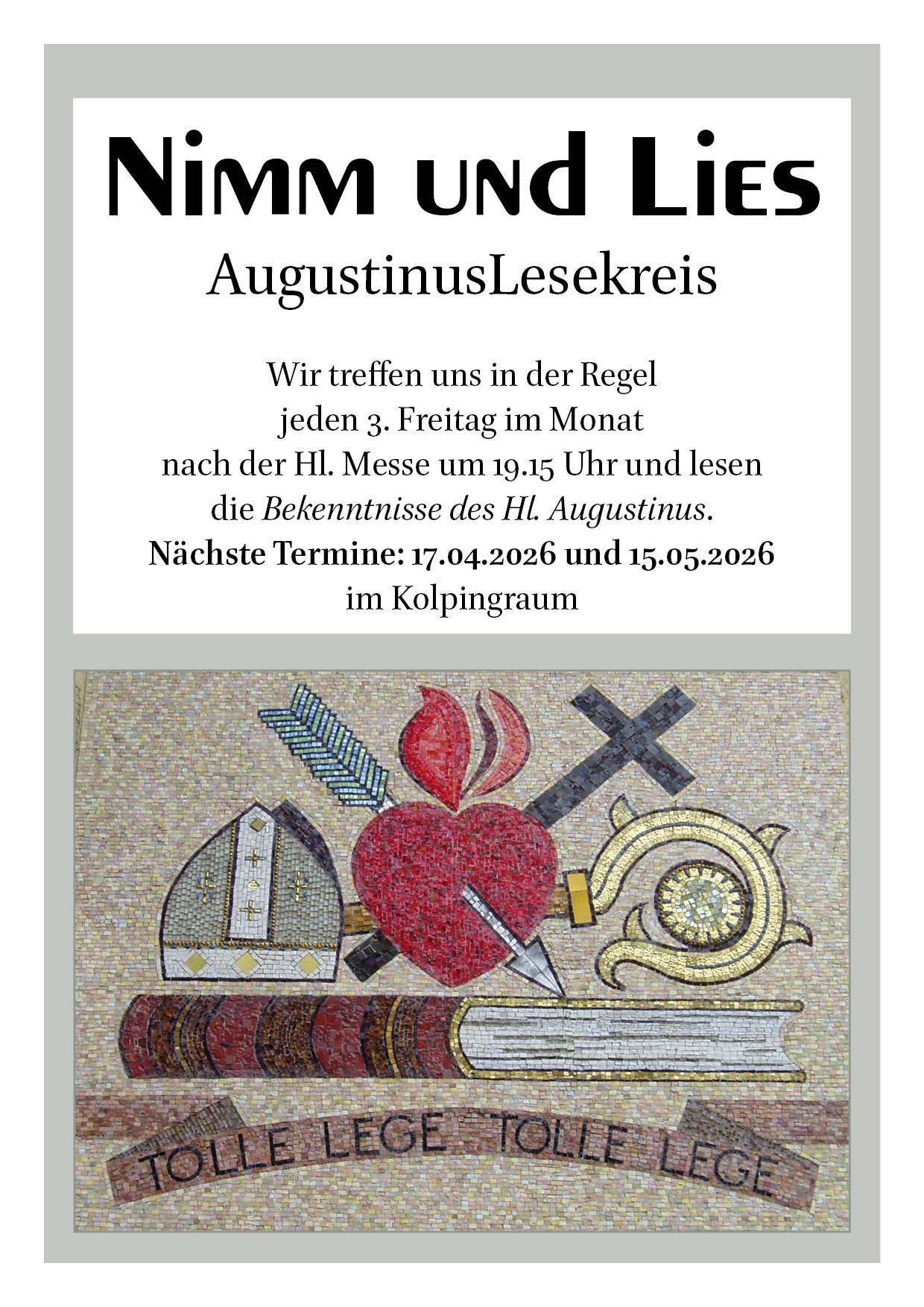Augustinuslesekreis April-Mai26