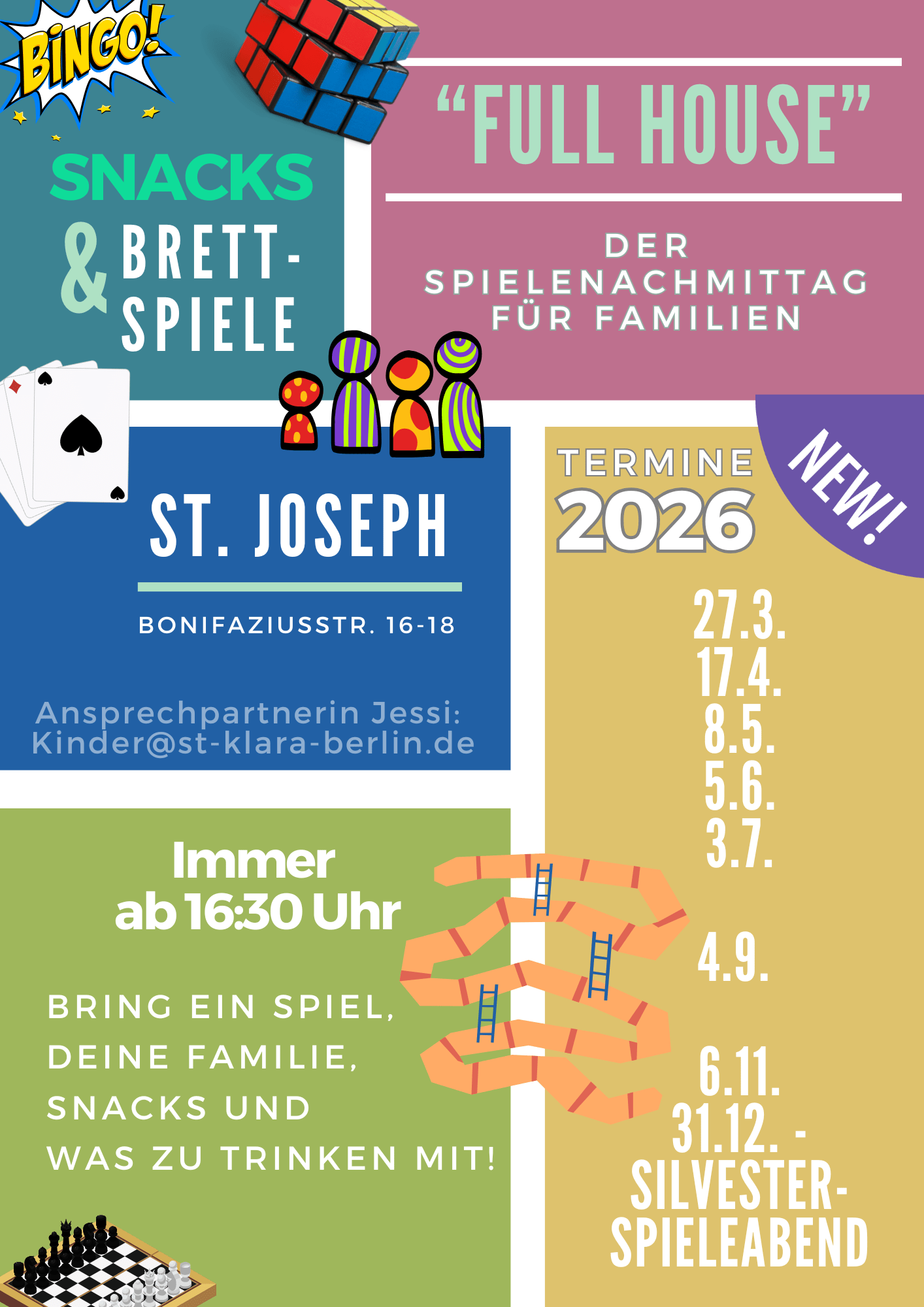 Full House - Spielenachmittag in St. Joseph (210 x 297 mm)