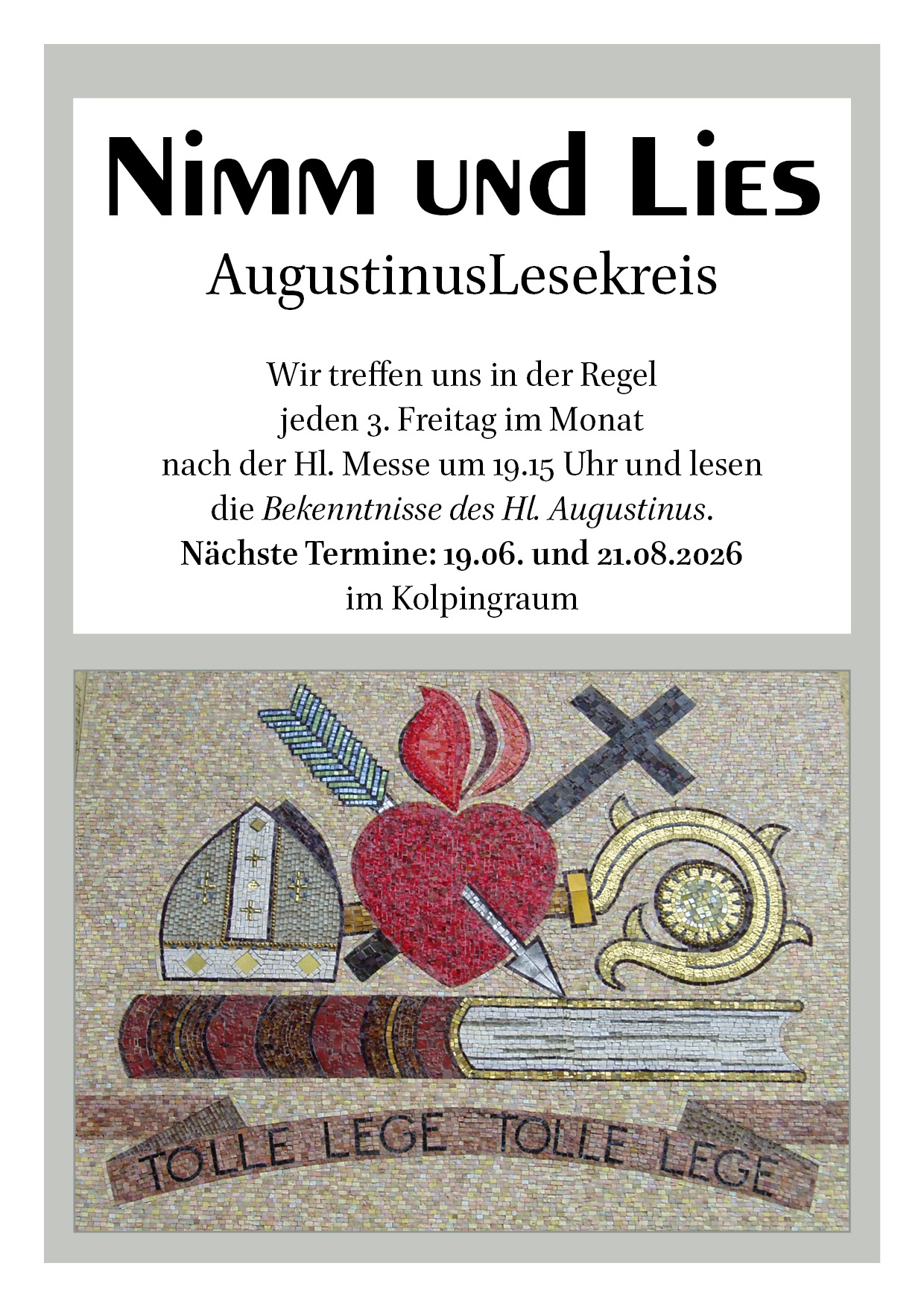 Augustinuslesekreis Juni August 26